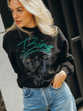 Fall outfits back to school 2023 Autumn Letters Eagle Cotton Long Sleeve Women Sweatshirt O-Neck Casual Female Sweatshirt Pullovers Women's Clothes Tops
