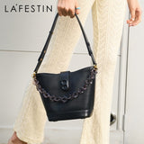 Clacive  Spring And Summer New Fashion Large-Capacity Shoulder Crossbody Bag Women Luxury Underarm Bucket Detachable Chain
