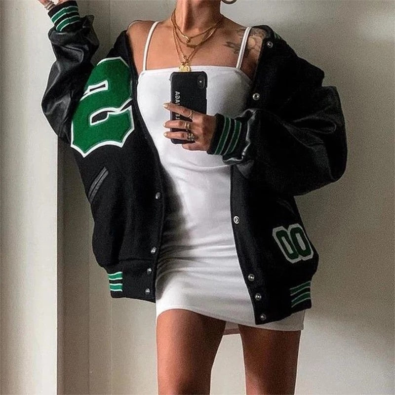 Fall outfits Vibe Style Baseball Uniform New Bomber Jacket For Women Fashion Retro Clothes 2023 Spring And Autumn Streetwear Oversized Coat