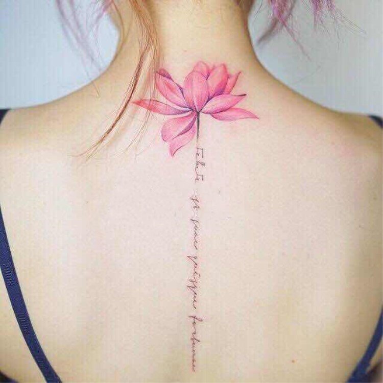 Clacive Waterproof Temporary Tattoo Sticker Sexy Black And White Ink Style Flower Line Tattoo Flash Tattoo Back Female