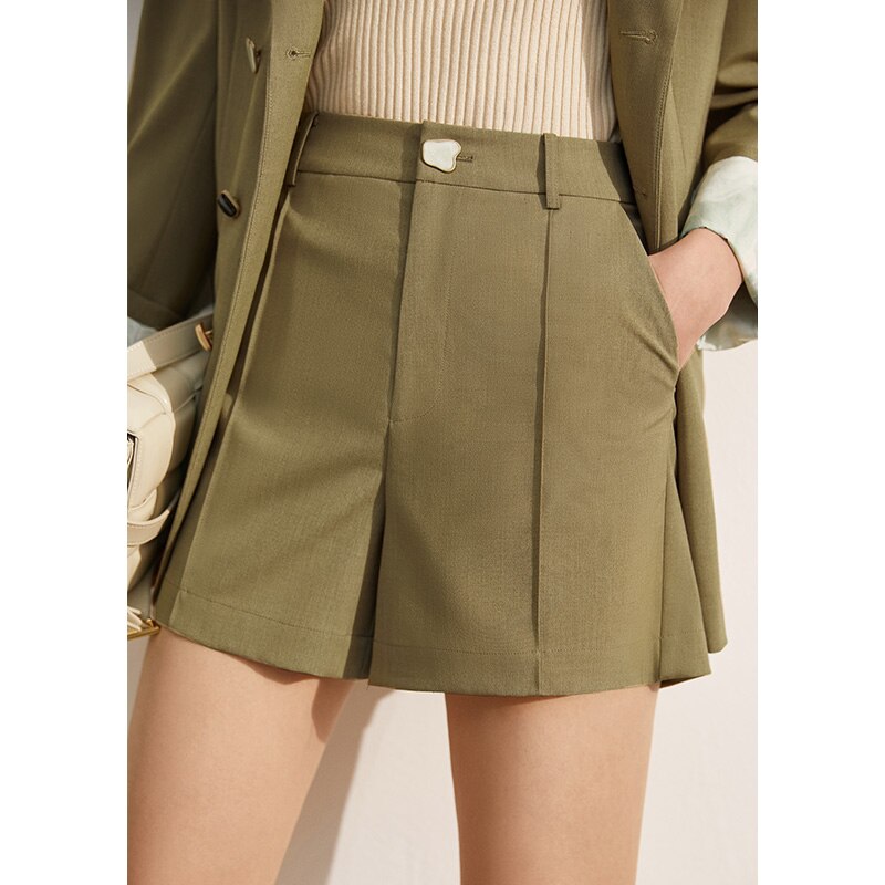 Clacive   Spring Summer Women Suit Sold Separately Offical Lady Lapel Solid Blazer Women Suit Pants Female Shorts 12140122