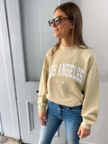 Fall outfits back to school City Name Printed Sweatshirts for Women 2023 Autumn Winter Long Sleeve O-Neck Pullovers Tops Retro Loose Casual Sweatshirts Tops