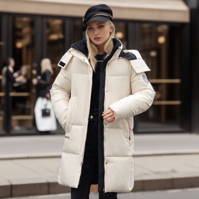 Fall outfits back to school Thickened coat oversized hooded cotton jacket