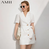 Clacive   Spring Summer New Women's Coat Offical Lady 100%Linen Solid Blazer Women Causal Women's Short  12140173