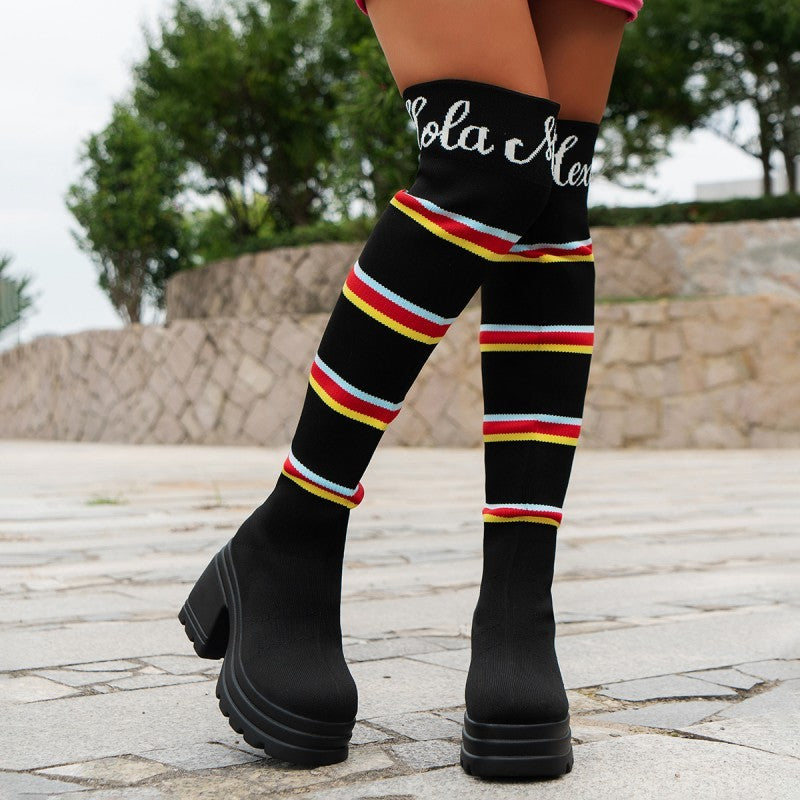 Clacive - Black Casual Patchwork Round Keep Warm Comfortable Out Door Shoes