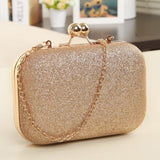 Clacive Gold Casual Solid Patchwork Bags