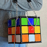 Multicolor Casual Patchwork Contrast Zipper Bags