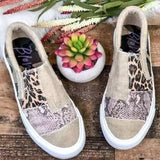 Clacive - Black Casual Daily Patchwork Printing Round Comfortable Out Door Flats Shoes