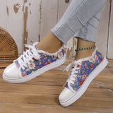 Clacive - Black Casual Daily Patchwork Printing Round Comfortable Shoes