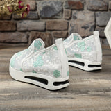 Clacive - Green Casual Embroidered Patchwork Round Comfortable Out Door Shoes
