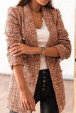 Clacive Black Casual Print Patchwork Cardigan Turn-back Collar Outerwear