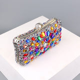 Clacive Gold Casual Patchwork Chains Rhinestone Bags