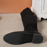 Clacive - Black Casual Patchwork Solid Color Out Door Shoes
