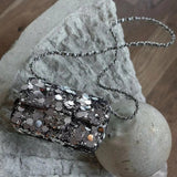 Silver Casual Patchwork Sequins Bags